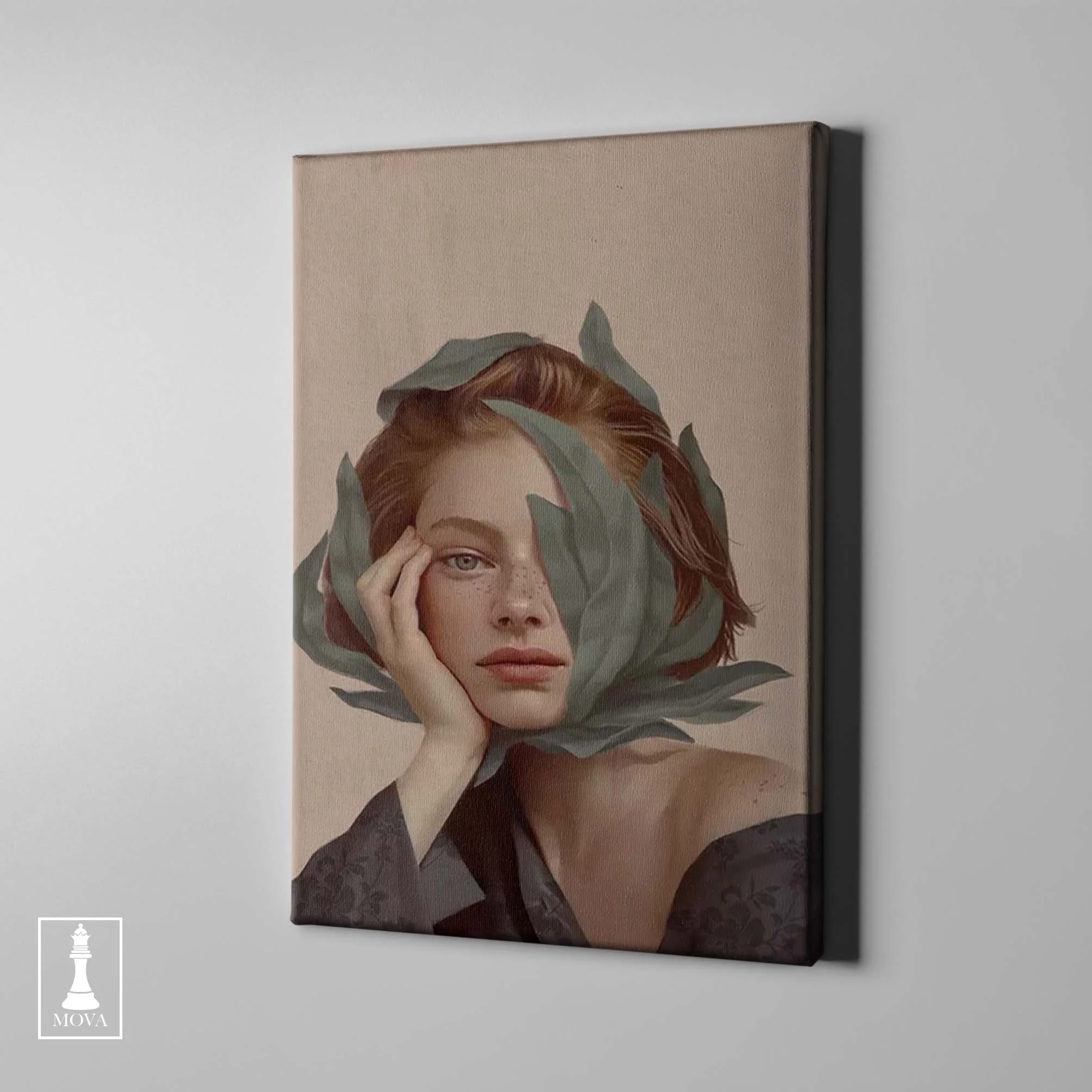 Woman Green Leaf artwork preview 1
