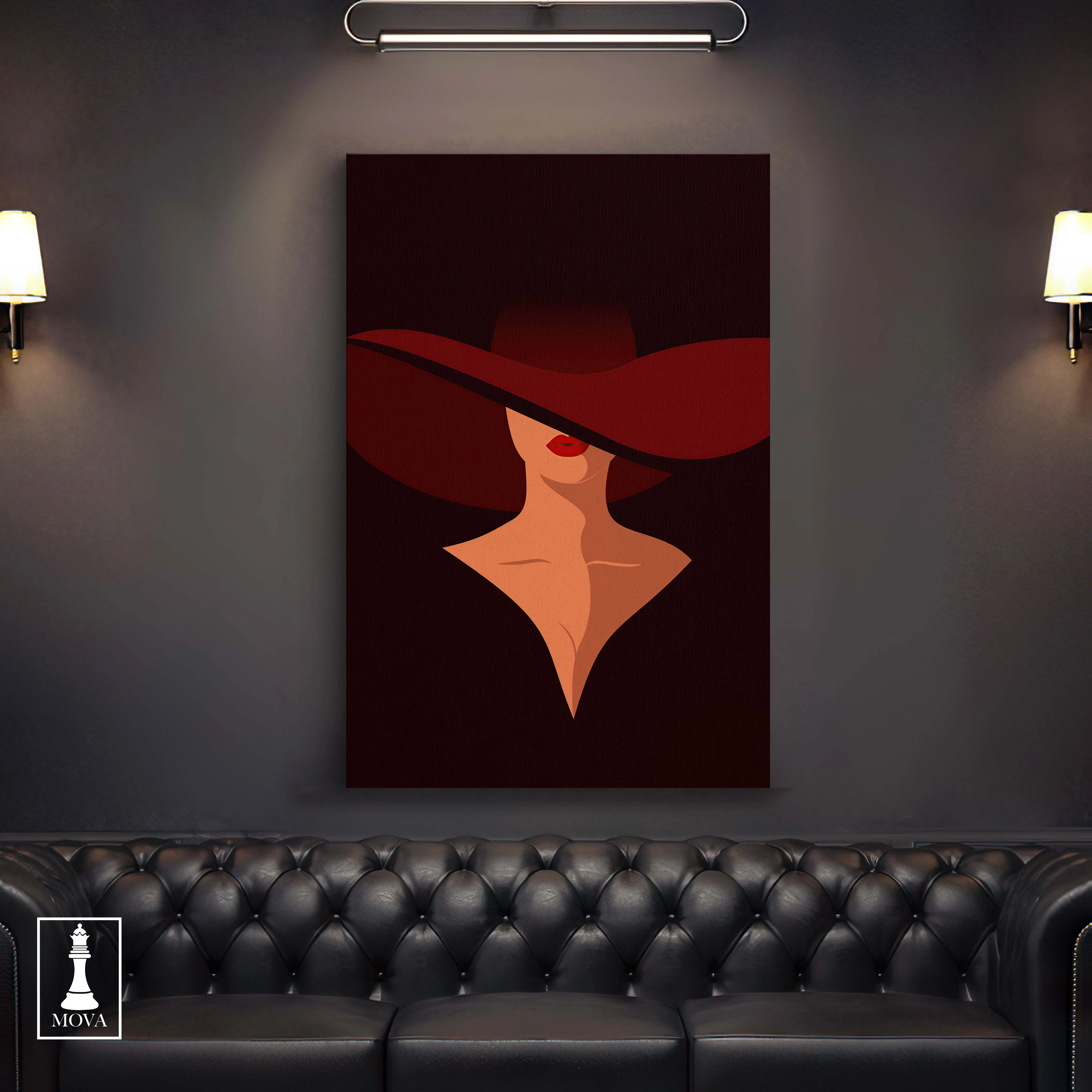 Woman Red Hat artwork preview 2