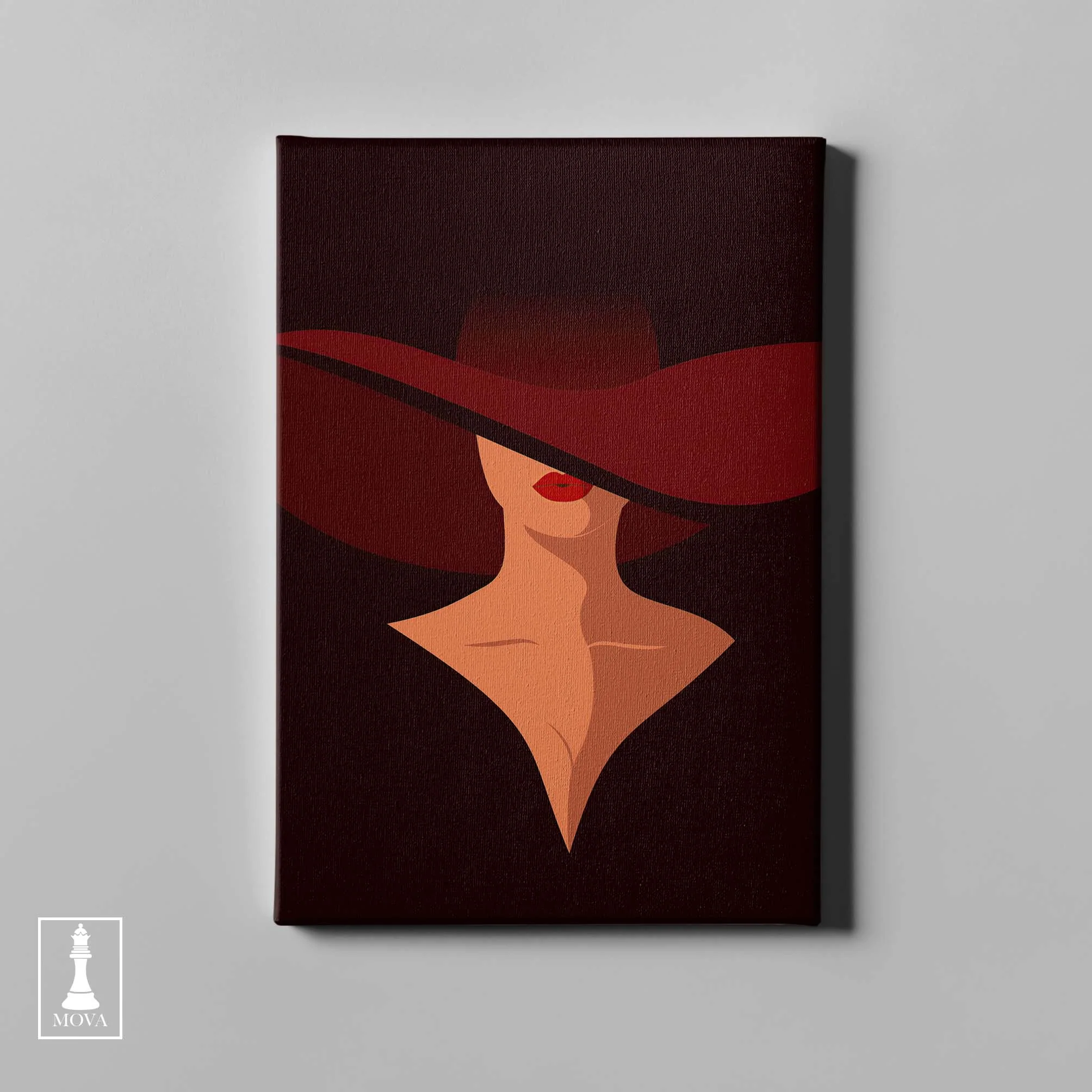 Woman Red Hat artwork preview 3